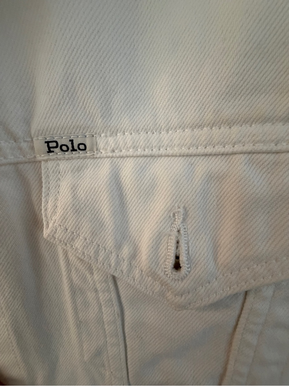 Ralph Lauren Polo White Denim Jean Jacket